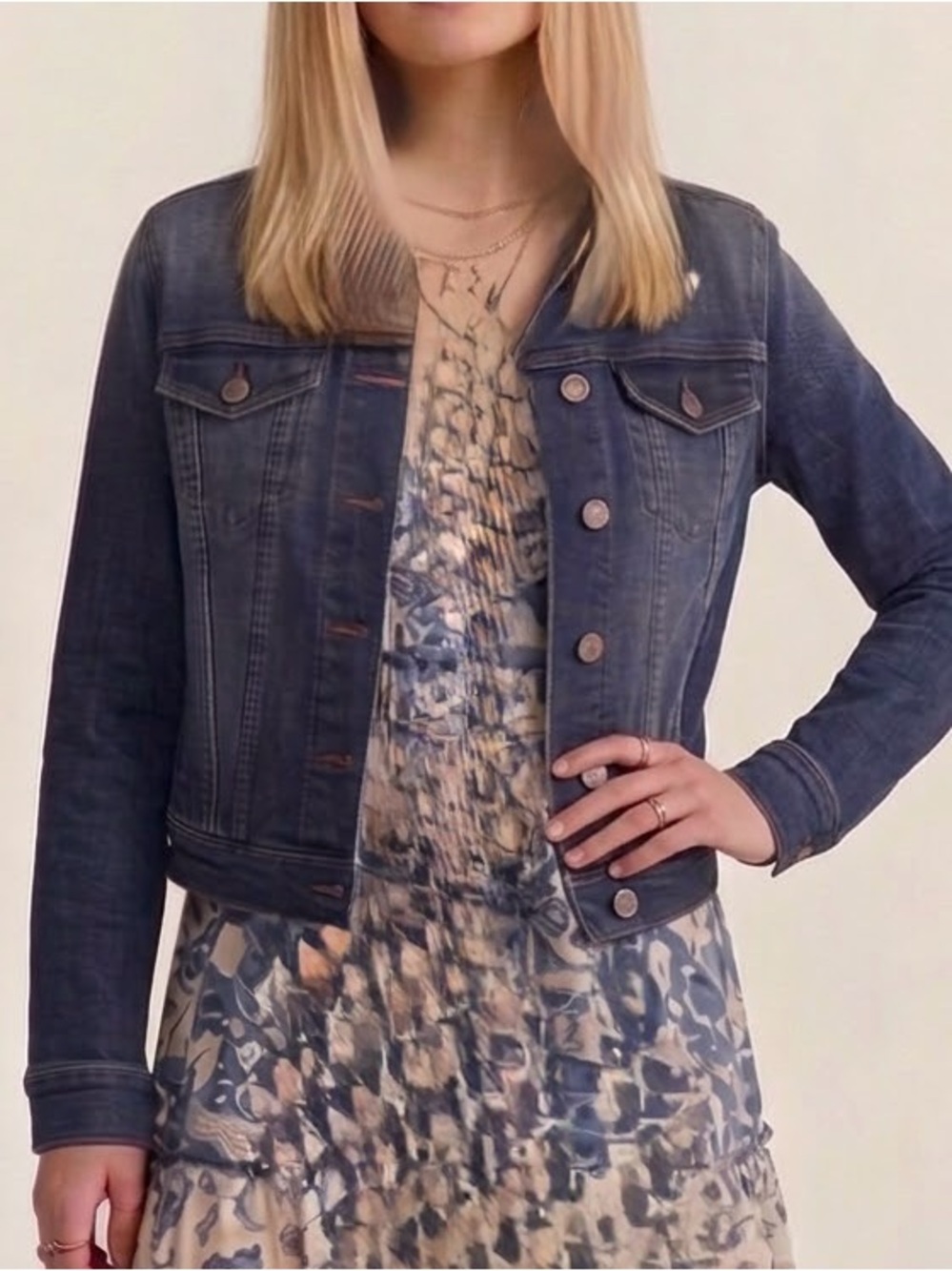 PAIGE Premium Denim Jean Jacket Dark Wash Trucker Classic Medium